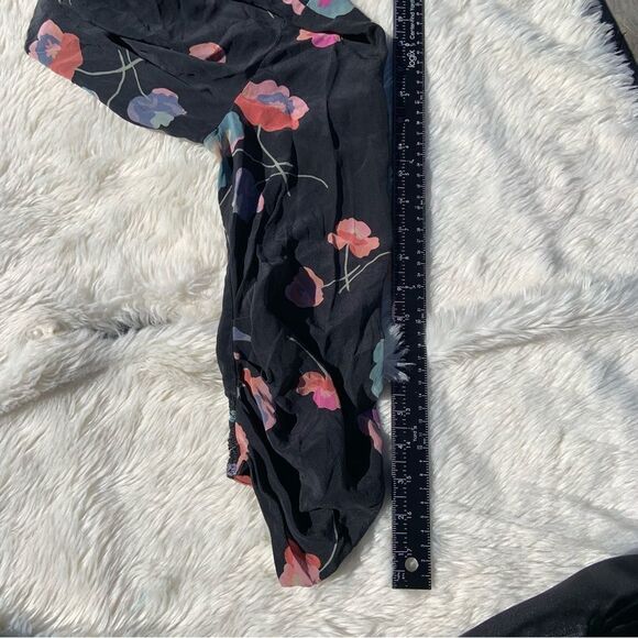 Beautiful Sz 6 Rebecca Taylor quarter Sleeve Floral Silk Blouse - Picture 12 of 12